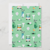 ゴルフ感謝していパーティーサンキューカードによるスイング用 招待状 (裏面)