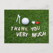 ゴルフ感謝していボールとティーで非常に多くの ポストカード (正面)