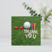 ゴルフ感謝していボールと2つのティーでゴルフ (スタンド正面)