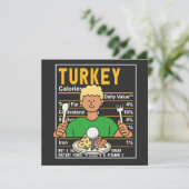 ゴルフ感謝祭ゴルファー食べボールターキーおもしろい シーズンカード (スタンド正面)