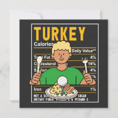 ゴルフ感謝祭ゴルファー食べボールターキーおもしろい シーズンカード (正面)