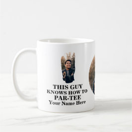 ゴルフ手袋の形状の写真の男はパーの手を知っている コーヒーマグカップ