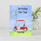 ゴルフ招待状から最初の誕生日ゴルフパーティー 招待状 (スタンド正面)