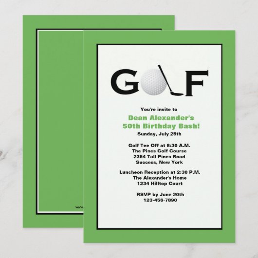ゴルフ招待状 招待状 (正面/裏面)