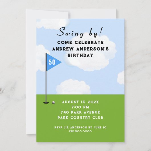 ゴルフ招待状 招待状 (正面)