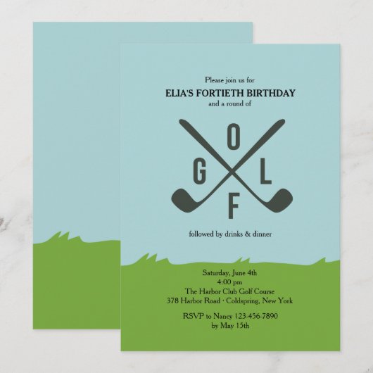 ゴルフ招待状 招待状 (正面/裏面)