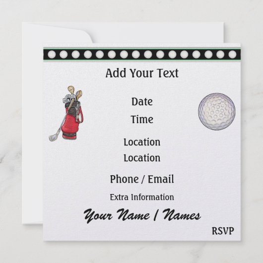 ゴルフ招待状- SRF 招待状 (裏面)