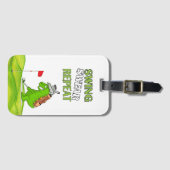 ゴルフ指導スイングウェア繰り返し ラゲッジタグ (正面横)