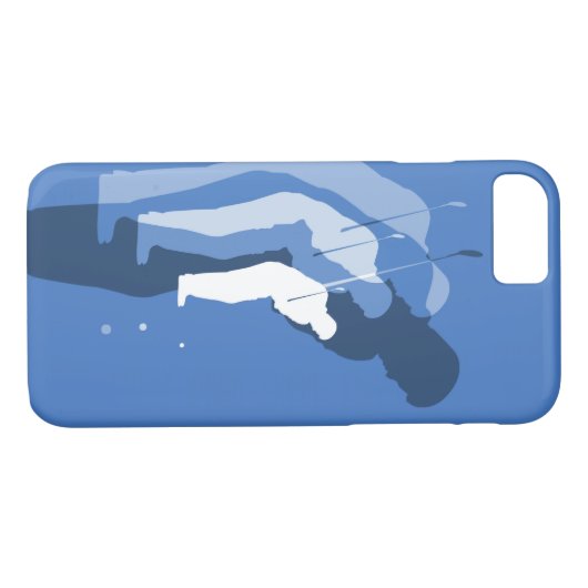 ゴルフ振動抽象芸術の電話箱の青 Case-Mate iPhoneケース (裏面(横))