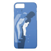 ゴルフ振動抽象芸術の電話箱の青 Case-Mate iPhoneケース (裏面)