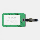 ゴルフ旅行男性ゴルファー男性シルエットグリーンブラック ラゲッジタグ (裏面横)