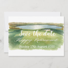 ゴルフ日付を保存するゴルフの退職パーティーを緑に セーブザデート