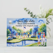 ゴルフ日付を保存ゴルフトーナメント 招待状 (スタンド正面)