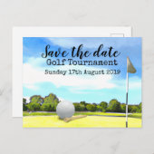ゴルフ日付を保存ゴルフトーナメント 案内ポストカード (正面/裏面)