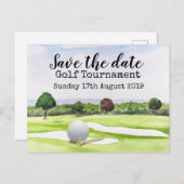 ゴルフ日付を保存ゴルフトーナメント 案内ポストカード (正面/裏面)