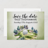 ゴルフ日付を保存ゴルフトーナメント 案内ポストカード (正面/裏面)