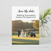 ゴルフ日付を保存Golf 結婚's 招待状 (スタンド正面)