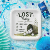 ゴルフ日常の面白チェックリスト ペーパープレート (パーティー)