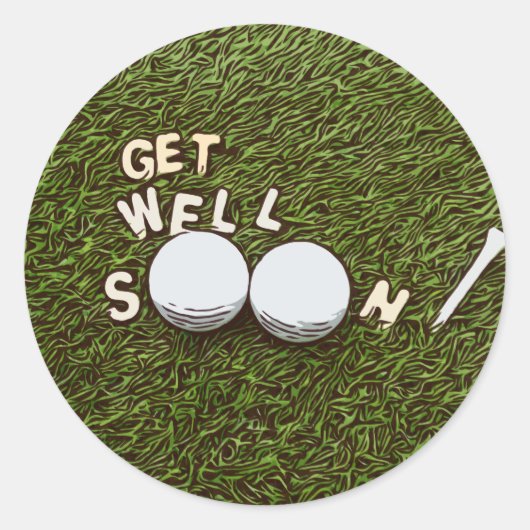 ゴルフ早くゴルフボールとティーで良くなる ラウンドシール (正面)