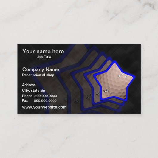 ゴルフ星のテンプレートの名刺 名刺 (正面)