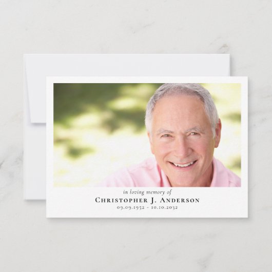 ゴルフ書道悔やみや弔慰写真葬儀 サンキューカード (裏面)