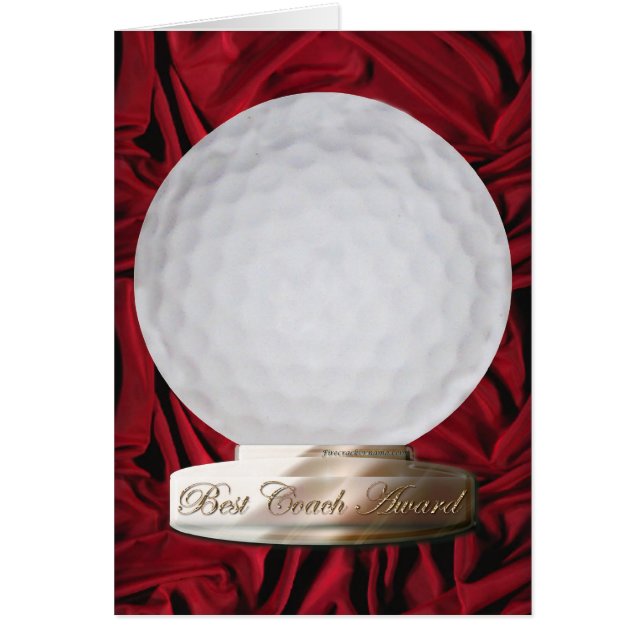 ゴルフ最も最高のなコーチ賞カード (正面)
