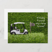 ゴルフ最後に我々は新しい家の引っ越し家を見つけた 案内状 (正面/裏面)