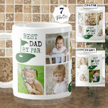 ゴルフ最高のパパBY PAR 7 Photo Collage コーヒーマグカップ<br><div class="desc">7つの写真ユニークとゴルフコラージュテンプレートをアップロードし、グリーンとブラックのゴルフタイトルのPARおもしろいBY PARを使用して、この簡単ーとアップロードしたフォトコラージュを使用して、ゴルファーのパパ向けのフォトコラージュのマグを作成す最高のる。彼の誕生日、父の日または休日のために思い出に残る意味のある父の贈り物を作る。アシスタンス：救済デザインの変更やカスタマイズ、色の変更、サイズ変更、他の製品へのデザインの転送など連絡、下記のZazzleチャットメッセージタブを介してデザイザBEFORE ORDERINGまたは電子メールmakeitaboutyoustore@gmail.com.</div>