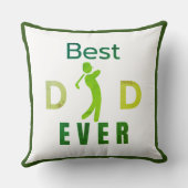 ゴルフ最高のパパEver Kids家族フォトファーザーデー クッション (裏面)