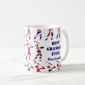 ゴルフ最高のファングランパーソナライズされたドユニオン コーヒーマグカップ (正面右)
