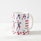 ゴルフ最高のファン叔母パーソナライズされたユニオン コーヒーマグカップ (正面右)