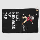 ゴルフ最高の夫バイパーゴルフタオル – ギフトおもしろい品 ゴルフタオル (横)