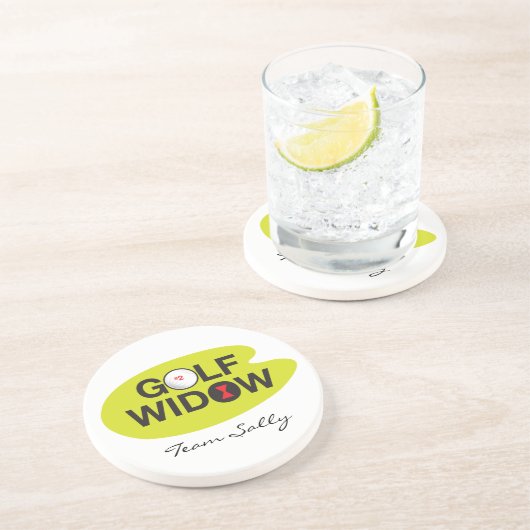 ゴルフ未亡人の名誉のバッジパーソナライズされた コースター (側面)