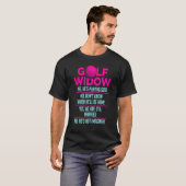 ゴルフ未亡人妻まだゴルファー結婚したゴルファーおもしろいゴルフ Tシャツ (正面フル)