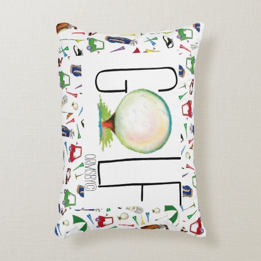 ゴルフ枕 アクセントクッション (正面(垂直))