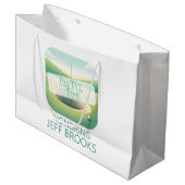 ゴルフ柄 ラージペーパーバッグ (正面アングル)