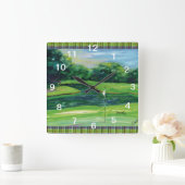 ゴルフ柱時計 スクエア壁時計 (ホーム)