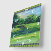 ゴルフ柱時計 スクエア壁時計 (傾斜)