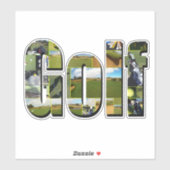 ゴルフ構図写真ロゴ シール (シート)