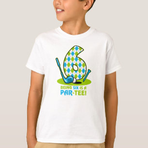ゴルフ標準ティーの第6誕生日 Tシャツ