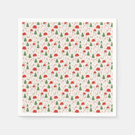 ゴルフ機器をテーマにしたゴルファー・クリスマス スタンダードカクテルナプキン