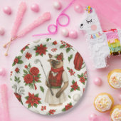 ゴルフ機器をテーマにしたゴルファー・クリスマス ペーパープレート (パーティー)