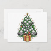 ゴルフ機器クリスマスツリークリスマスゴルフ シーズンポストカード (正面/裏面)