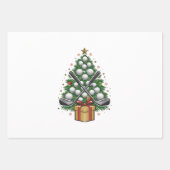 ゴルフ機器クリスマスツリークリスマスゴルフ ラッピングペーパーシート (正面)