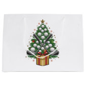 ゴルフ機器クリスマスツリークリスマスゴルフ ラージペーパーバッグ (正面)