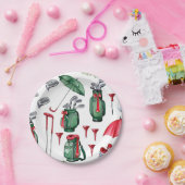 ゴルフ機器クリスマスデコレーションゴルファーパーティー ペーパープレート (パーティー)