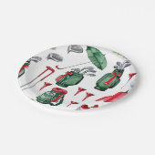 ゴルフ機器クリスマスデコレーションゴルファーパーティー ペーパープレート (アングル)