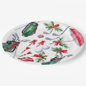 ゴルフ機器クリスマスデコレーションゴルファーパーティー ペーパープレート (アングル)