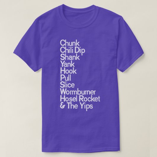 ゴルフ汚い言葉 Tシャツ (デザイン正面)