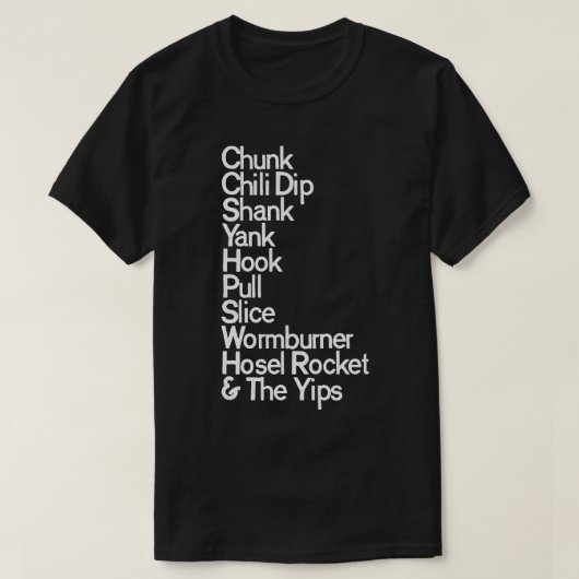 ゴルフ汚い言葉 Tシャツ (デザイン正面)